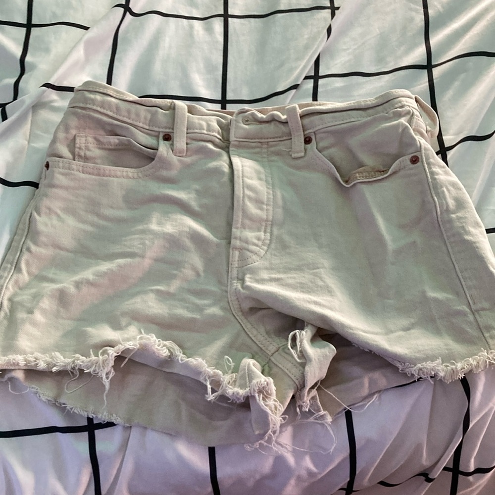 Tan Jean Booty Shorts